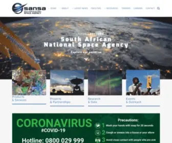 Sansa.org.za(South African National Space Agency) Screenshot