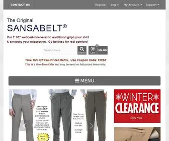 Sansabelt.com(The Original Sansabelt) Screenshot