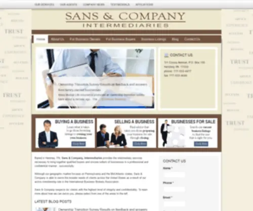 Sansandco.com(Sans & Company Intermediaries) Screenshot