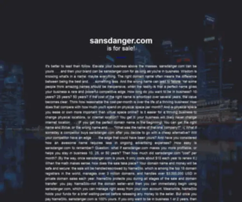 Sansdanger.com(L'actualité) Screenshot