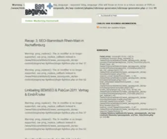 Sansegundo.de(Online-Marketing & SEO in Darmstadt auf) Screenshot