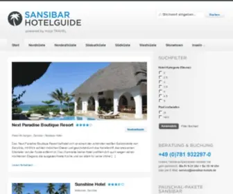 Sansibar-Hotels.de(Hotels, Bungalows & Resorts (Zanzibar)) Screenshot