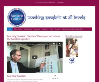 Sanskritcourses.co.uk(Teaching Sanskrit Courses in the UK at all levels) Screenshot