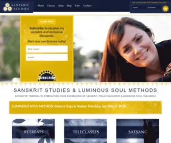 Sanskritstudies.org(Sanskrit Studies with Manorama) Screenshot