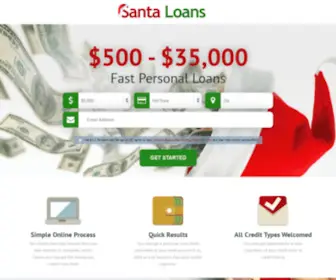 Santa-Loans.com(Personal Loans from $500) Screenshot