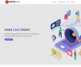 Santacash.co(Start Making Money Online With Social Media) Screenshot