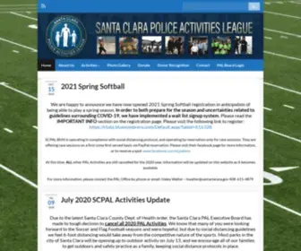 Santaclarapal.org(Santa Clara Police Activities League) Screenshot