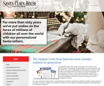 Santaclaushouse.com(Santa letters from North Pole since 1952) Screenshot