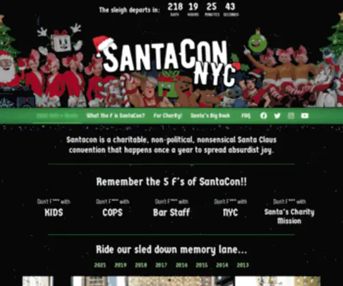 Santacon.org(The Official Home of SANTACON® NYC) Screenshot