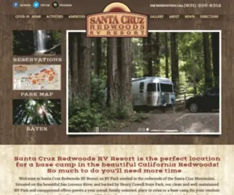 Santacruzredwoodsrvresort.com(Santa Cruz Redwoods RV Resort) Screenshot