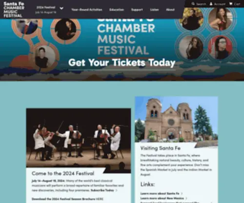 Santafechambermusic.com(Santa Fe Chamber Music Festival) Screenshot