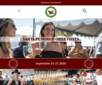 Santafewineandchile.org(The Santa Fe Wine & Chile Fiesta) Screenshot