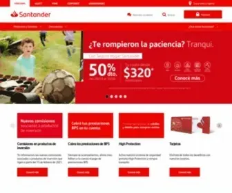 Santander.com.uy(Banco Santander Uruguay) Screenshot