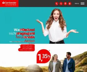 Santanderconsumer.at(Santander Consumer Bank Österreich) Screenshot