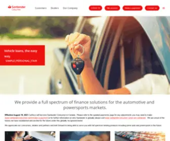 Santanderconsumer.ca(Santander Consumer) Screenshot