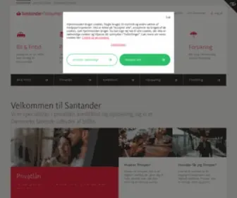 Santanderconsumer.dk(Santander Consumer Bank) Screenshot