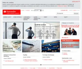 Santandergbm.com(Santander Global Banking & Markets) Screenshot