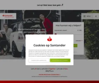 Santander.nl(Veilig geld lenen met een lening bij) Screenshot