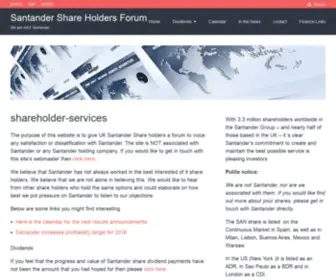 Santandershareholder.co.uk(Grupo Santander) Screenshot