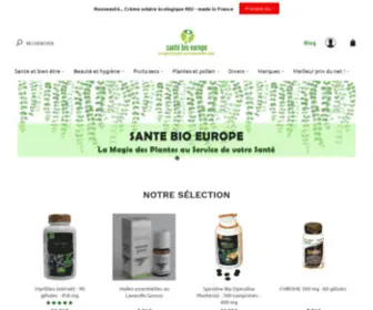 Sante-Bio.eu(Boutique en ligne spécialisée dans les produits écologiques pour la santé et le bien) Screenshot