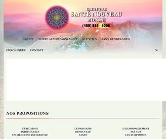 Santenouveaumonde.com(Sante Nouveau Monde) Screenshot