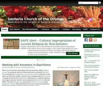 Santeriachurch.org Screenshot