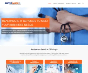 Santeware.com(Santeware Healthcare Solutions) Screenshot