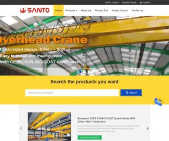 Santocrane.com(Quality Single Girder Overhead Crane & Double Girder Overhead Crane factory from China) Screenshot