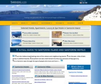 Santorini.com(Santorini island Greece. Santorini sunsets over caldera are the best in the world. Santorini Hotels) Screenshot