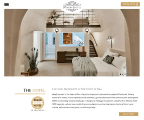 Santoriniwineryhotel.com(Winery Hotel 1870) Screenshot