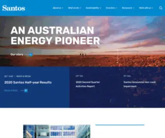 Santos.com.au(An Australian Energy Pioneer) Screenshot