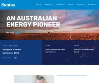 Santos.com(An Australian Energy Pioneer) Screenshot