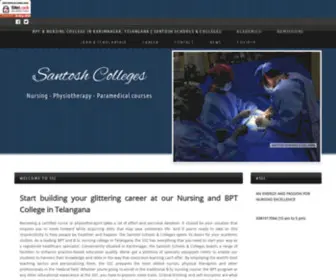 Santoshcolleges.com(BPT & Nursing College in Karimnagar) Screenshot