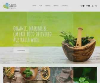 Santosorganics.com.au(Non For Profit Australian Organic Health Food Store) Screenshot