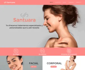 Santuara.com(Centro de estética para hombres y mujeres) Screenshot