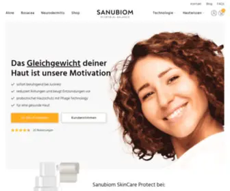 Sanubiom.com(Probiotischer Hautschutz mit Phage Technology) Screenshot