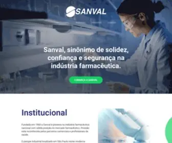 Sanval.com.br(Sanval Indústria Farmacêutica) Screenshot