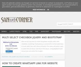 Sanwebcorner.com(HTML) Screenshot