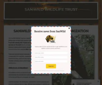 Sanwild.org(SanWild is a PRIVATE charitable organization) Screenshot