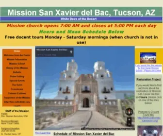 Sanxaviermission.org(San Xavier del Bac Mission) Screenshot