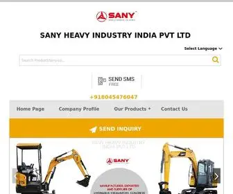 Sanyindia.com(Crawler Excavator Manufacturer) Screenshot