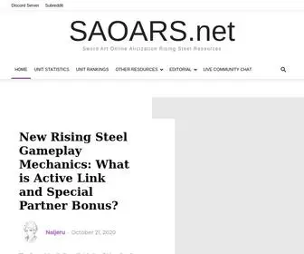 Saoars.net(Sword Art Online Alicization Rising Steel Resources) Screenshot