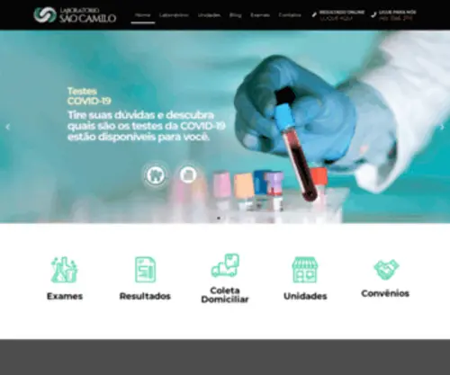 Saocamilolab.com.br(Laboratório São Camilo) Screenshot