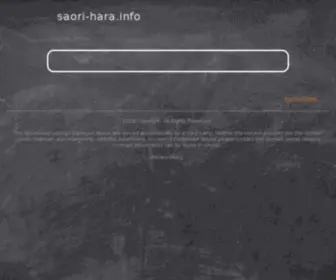 Saori-Hara.info(Saori Hara info) Screenshot