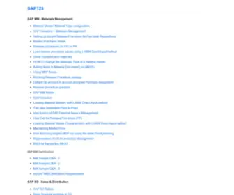 Sap123.com(Resources for SAP consultants) Screenshot
