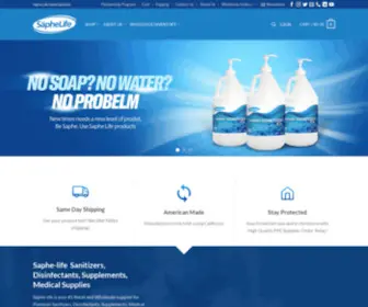 Saphelife.com(Saphe life hand sanitizer) Screenshot