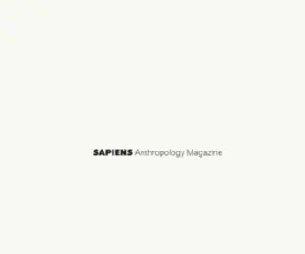 Sapiens.org(Anthropology Magazine) Screenshot