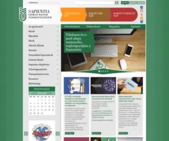 Sapientia.ro(A Sapientia Erdélyi Magyar Tudományegyetem (EMTE)) Screenshot