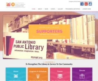 Saplf.org(San Antonio Public Library Foundation) Screenshot