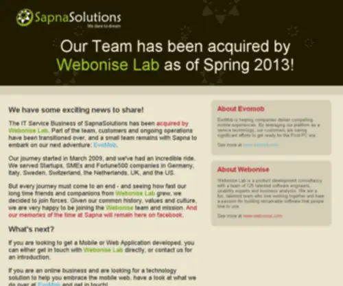 Sapnasolutions.com(Sapnasolutions) Screenshot